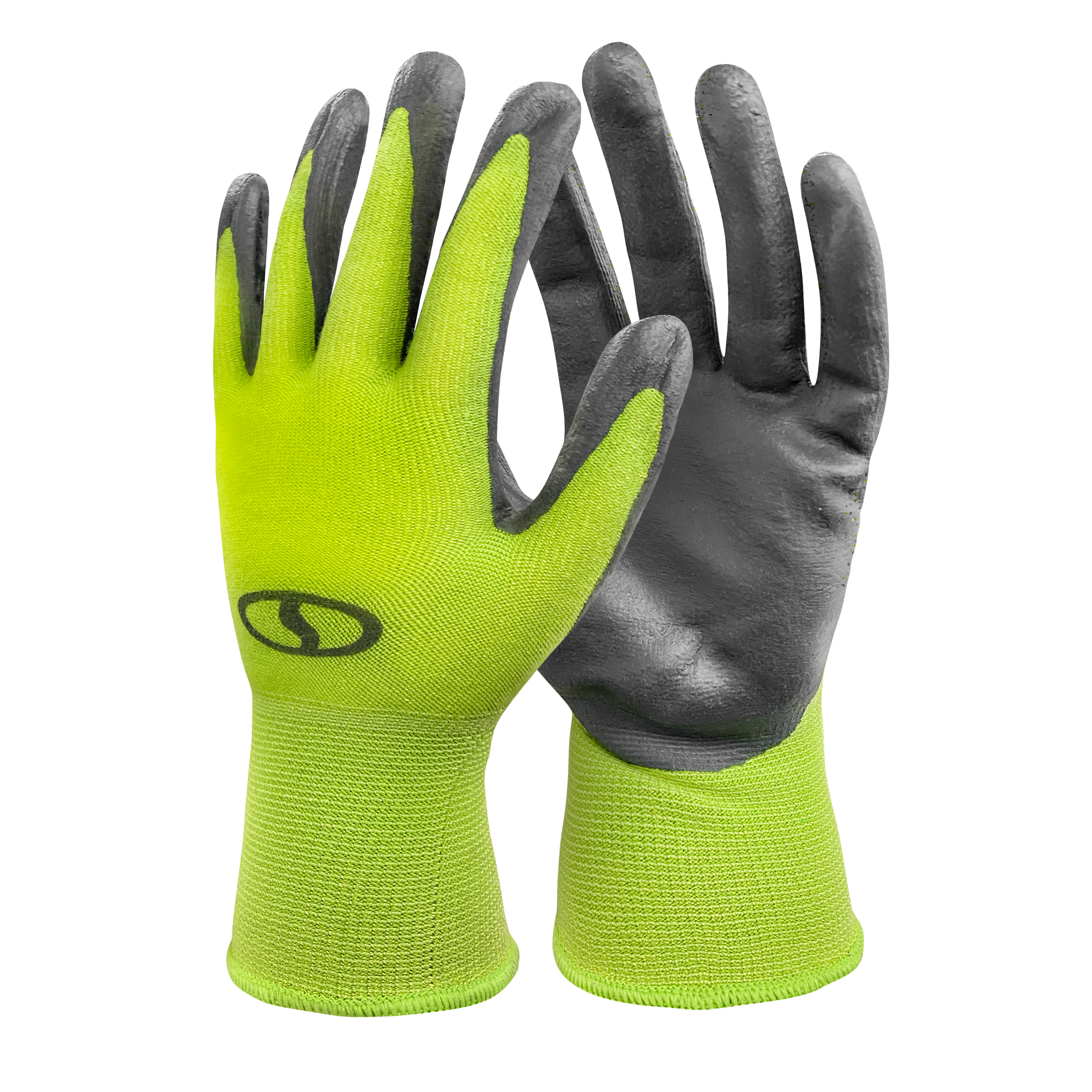 Sun Joe Reusable Nitrile-Palm Gloves Tactile Washable