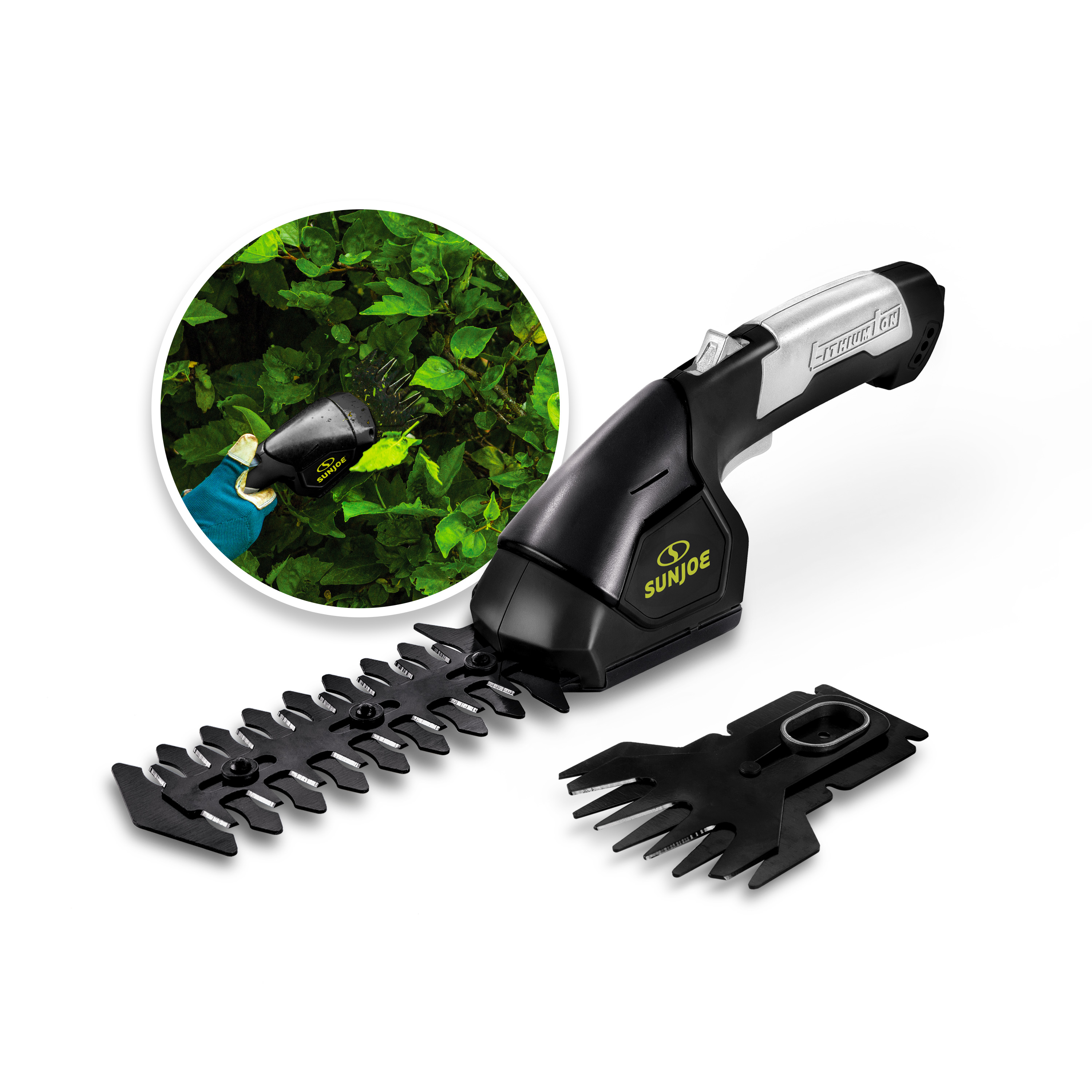 Image of Sun Joe HJ604C 2-in-1 Cordless Grass Shear + Hedger | 7.2-Volt | W/ 1.5-Ah Battery + Charger