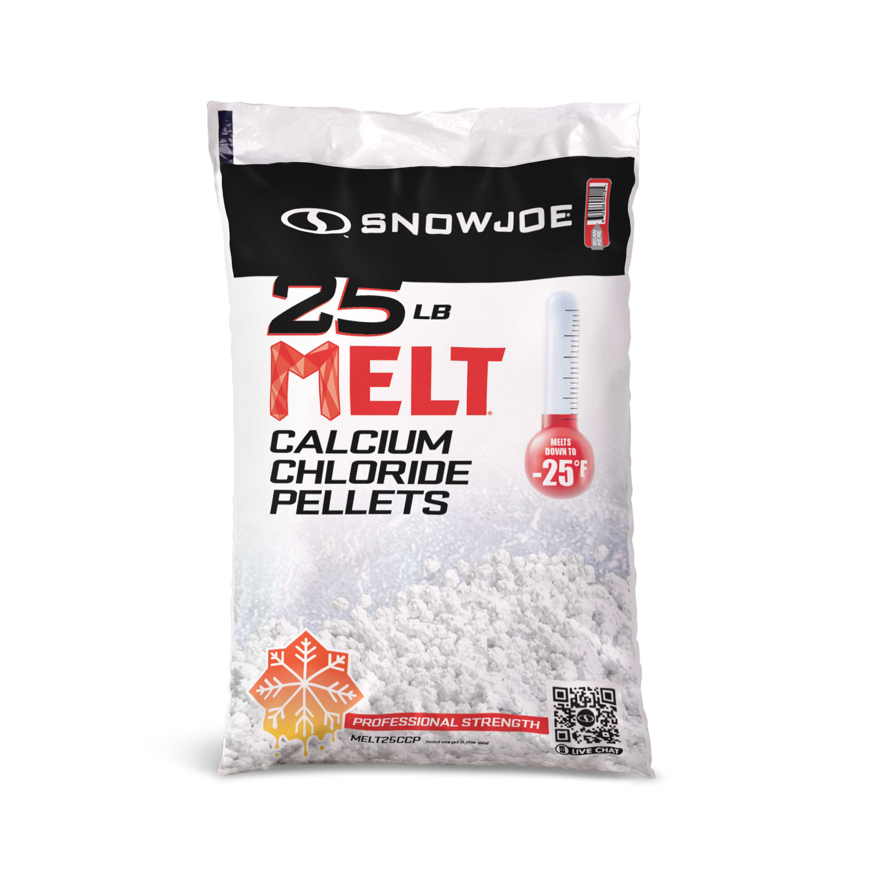 Snow Joe MELT25CCP-BKT Calcium Chloride Pellets Professional