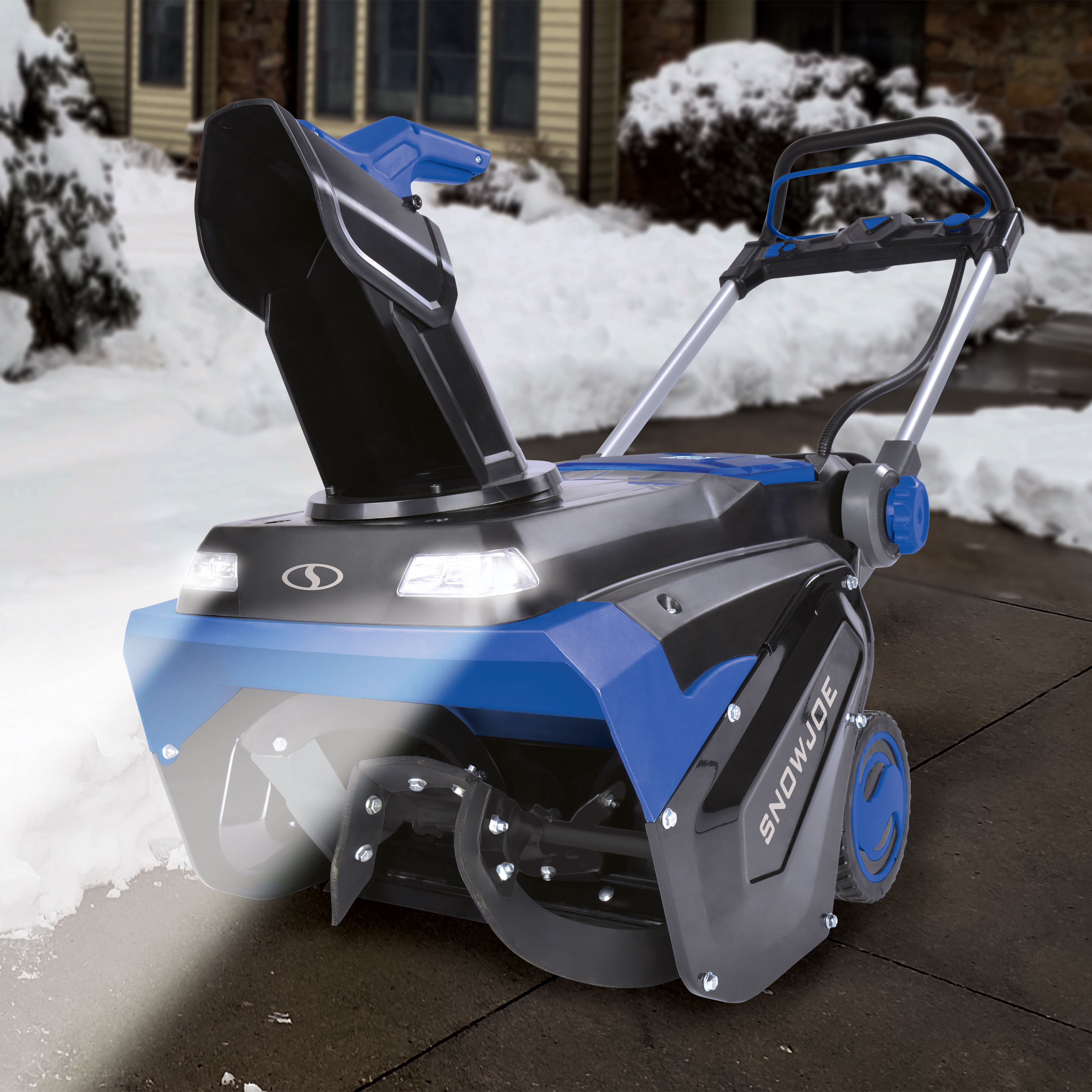 Snow Joe 100V IONMAX 24 in. Cordless Dual-Stage/ Electric Snow Blower with  2 x 5.0 Ah Batteries and Charger ION100V-24SB - The Home Depot