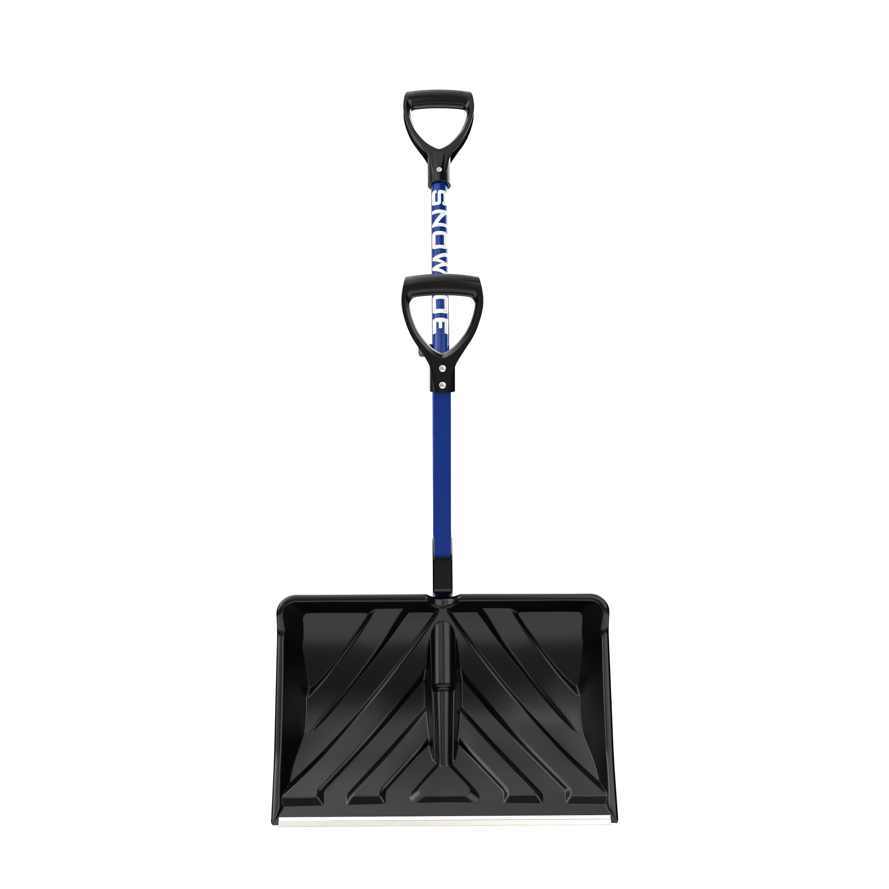 Shovelution retail ready strain reducing shovel with inset image of product in use